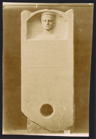 Sepulchral relief with portrait and Latin inscription