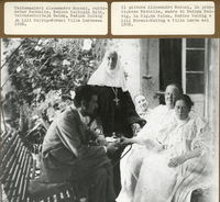 Alessandro Morani, princess Nathalie, Selma Voigt, Nadine Helbig and Lili Morani-Helbig, 1898